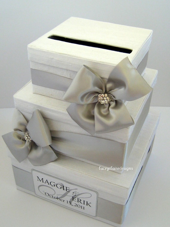 White Wedding Card Box, Wedding Money Holder