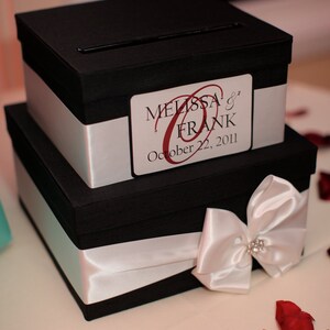 wedding card box money holder gift card box bridal shower card box, Custom Made to Order image 2