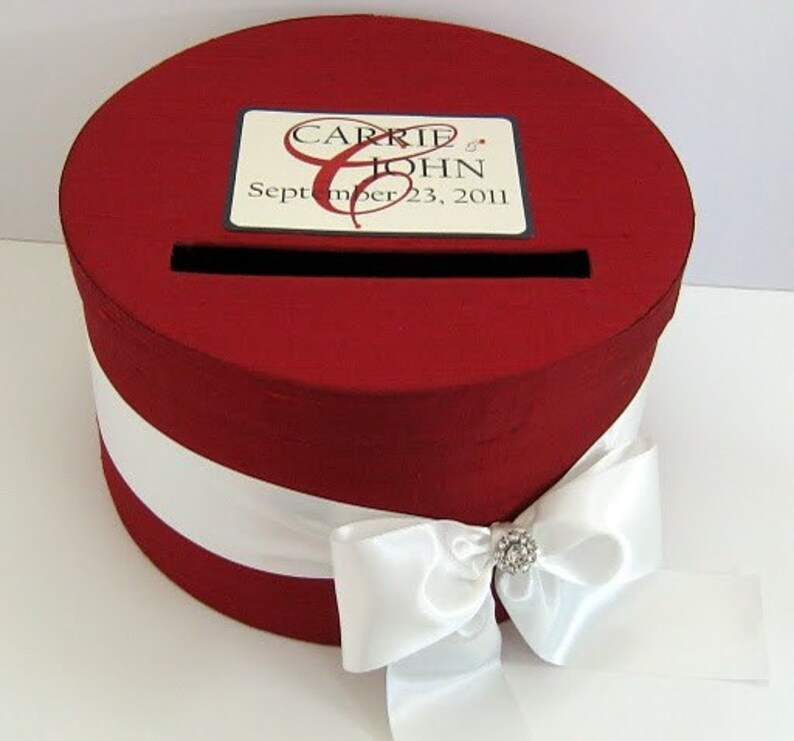 Red Wedding Card Box Custom Card Holder Box for Cards Etsy