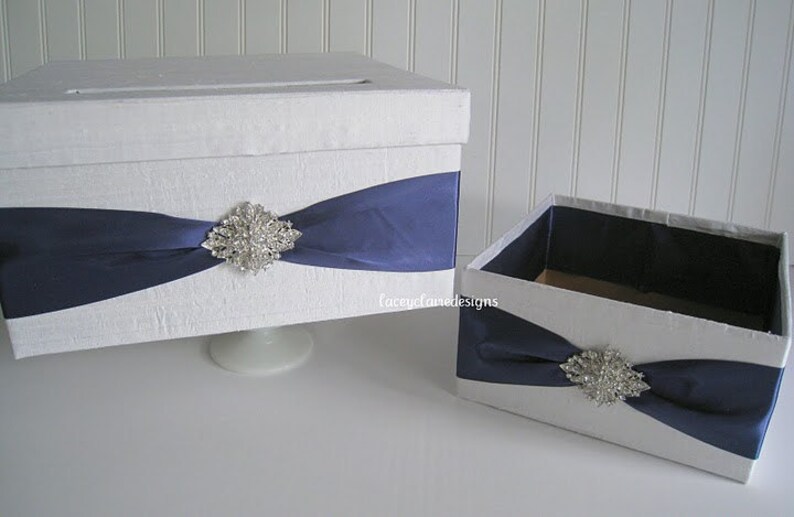Wedding Card Box, Wedding Mail Box for Cards, Box for Cards, Cards Container, Ivory and Cream Money Box, Cards Holder, Card Boxes, Custom image 5