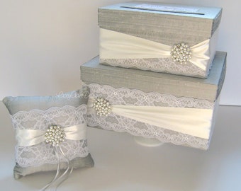 Lace Wedding Card Box - Couture Card Holder Custom Made