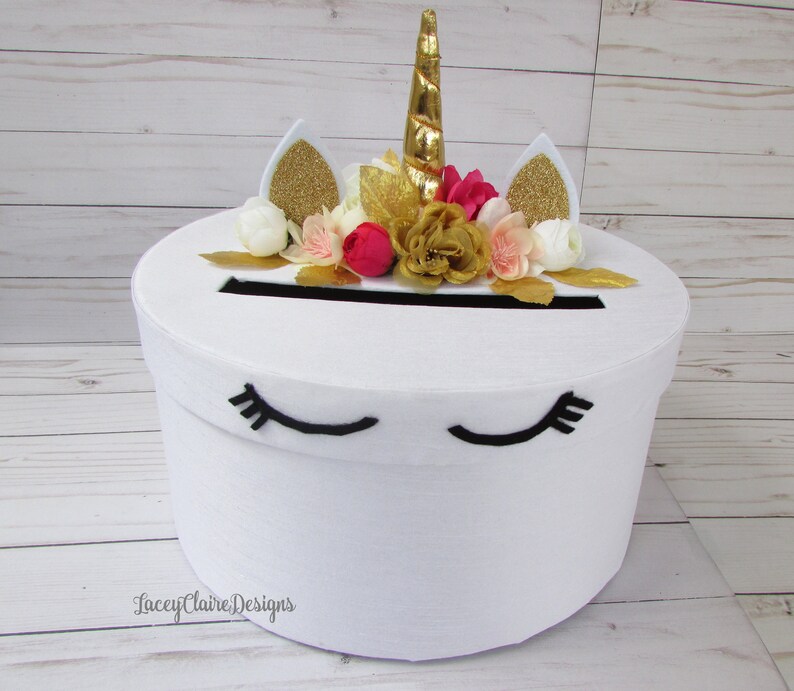 Unicorn Card Box Unicorn Party Unicorn Card Holder Unicorn Etsy