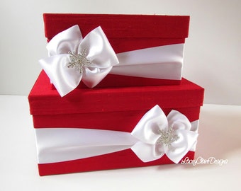 Wedding Card Box Money Holder Winter Wedding Card Box - Custom Made to Order