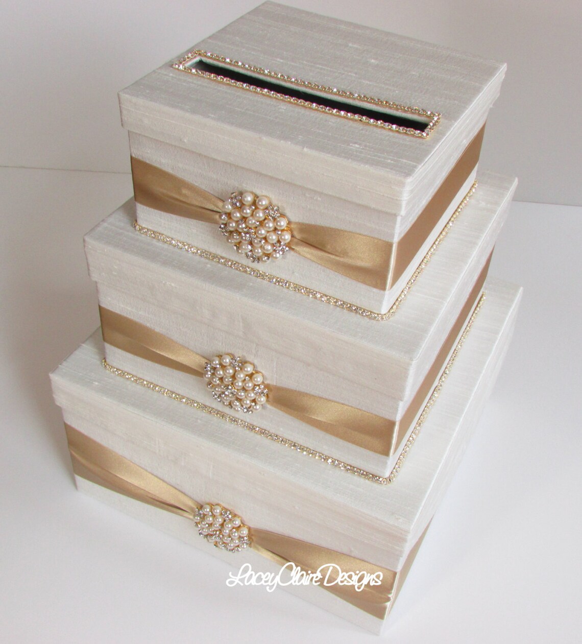Wedding Card Box Bling Card Box Rhinestone Money Holder Etsy