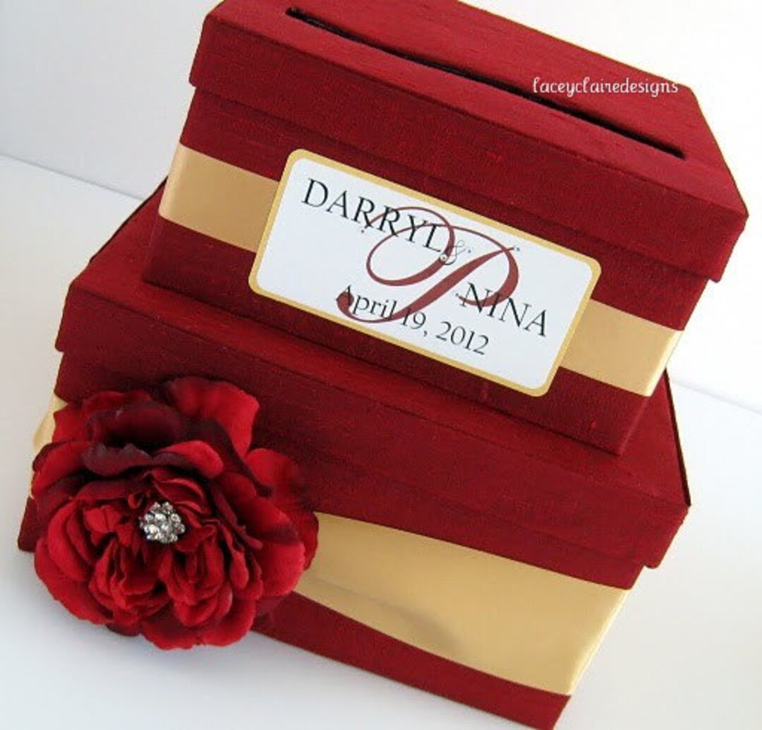 Wedding Card Box Wedding Money Holder Wedding Money Box You Customize Etsy