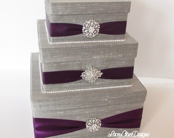 Wedding Card Box, Bling Card Box, Rhinestone Money Holder, Bling Card Box  - Custom Made