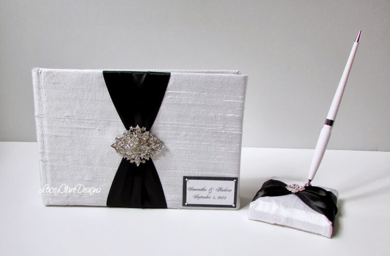 Wedding Guest Book and Pen Set Custom Made Etsy