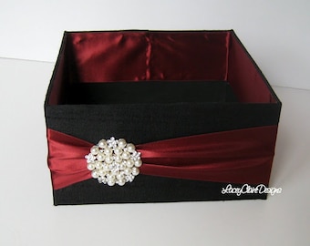 Wedding Program Box | Box for Wedding Fans | Amenities Box | Powder Room Container | Favor Holder | Bubble Holder | Program Basket | Custom
