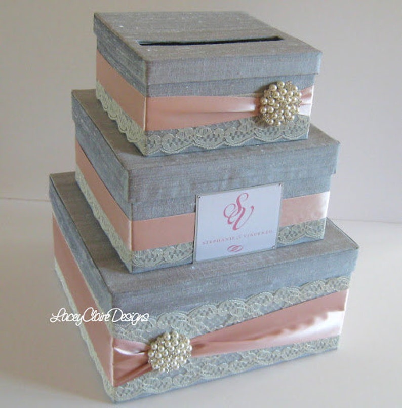 Wedding Gift Box, Card Box, Money Holder Custom Made image 3