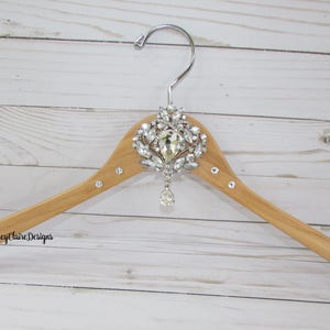 Wedding Hanger, Bridal Dress Hanger, Bridal Party Hangers, Bridesmaid Dress Hanger, Bling Rhinestone Hanger, Swarovski Crystal, Custom Made