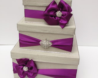 Wedding Gift Box, Card Box, Money Holder Envelope Reception Card Box - Custom Made
