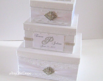 Laced Wedding Card Box, Custom Card Box, Money Box, Wedding Card Holder