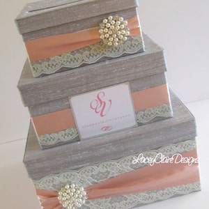 Wedding Gift Box, Card Box, Money Holder Custom Made image 1