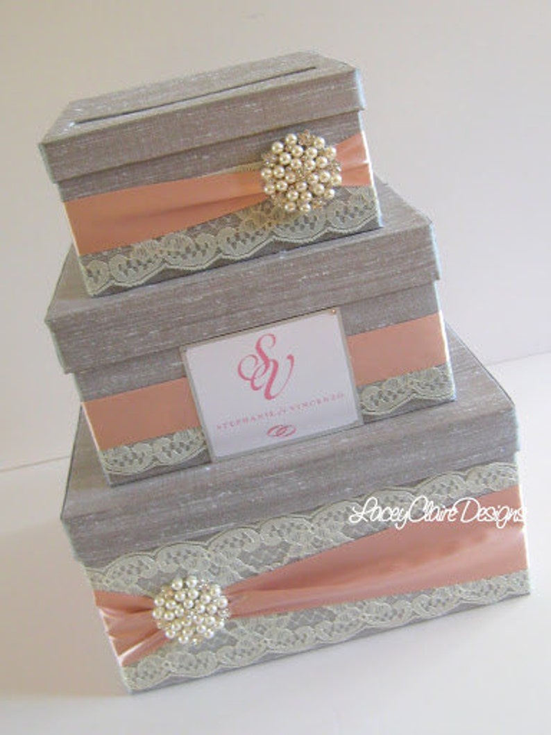 Wedding Gift Box, Card Box, Money Holder Custom Made image 1