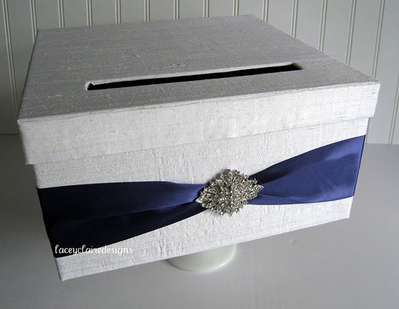 Wedding Card Box, Wedding Mail Box for Cards, Box for Cards, Cards Container, Ivory and Cream Money Box, Cards Holder, Card Boxes, Custom image 4