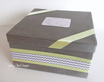 Baby Keepsake Box, Baby Shower Box, Baby Memory Box, Baby Gift, Christening gift - Custom Made
