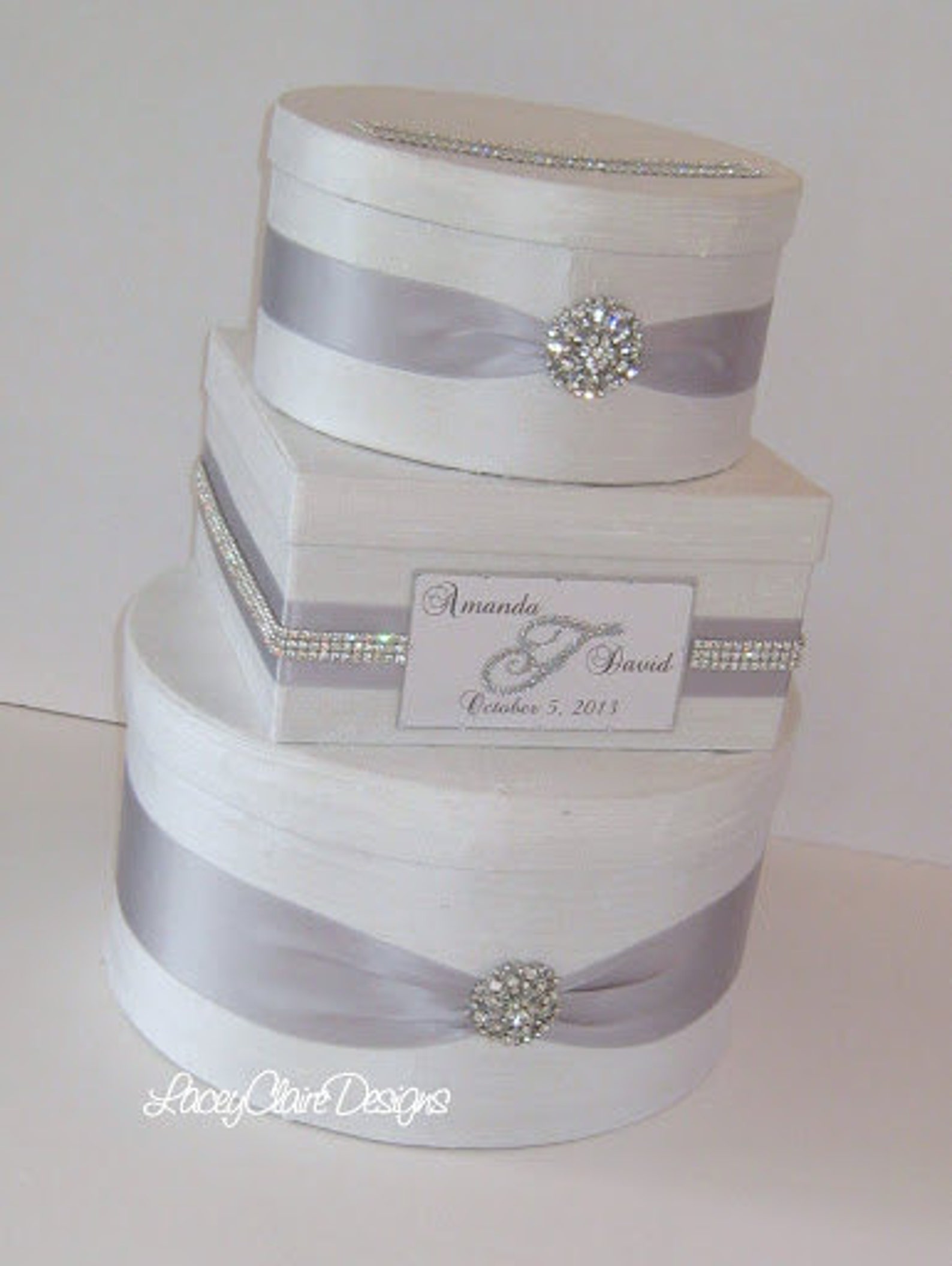 Wedding Gift Box Bling Card Box Rhinestone Money Holder Etsy