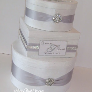 Wedding Gift Box, Bling Card Box, Rhinestone Money Holder  - Custom Made