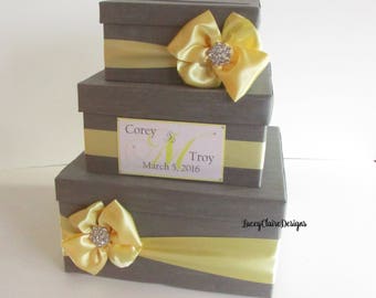 Wedding Card Box, Secure Card Box, Money Holder, Reception Envelope Box - Custom Mde