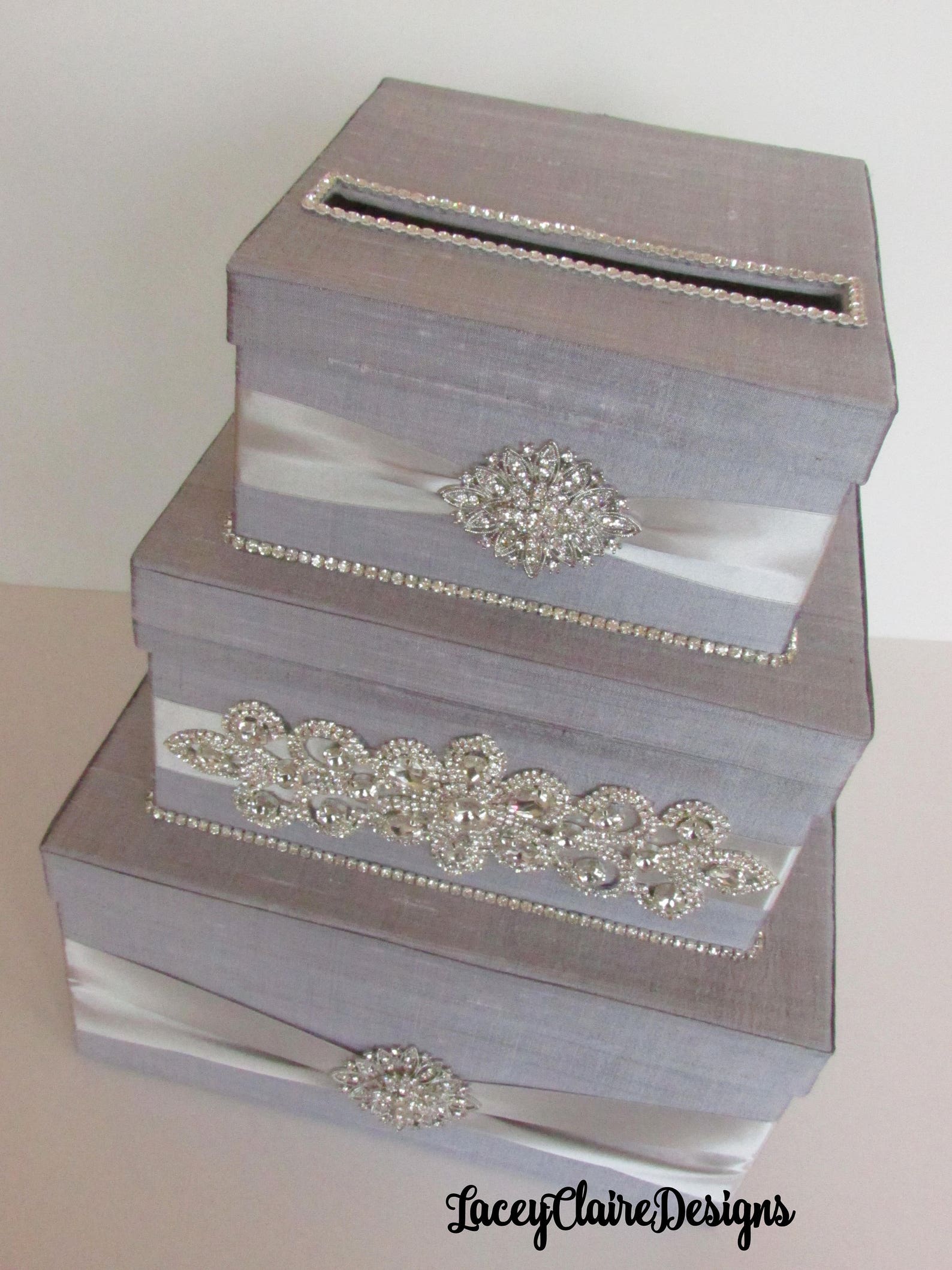 Wedding Card Box Bling Card Box Rhinestone Money Holder Etsy