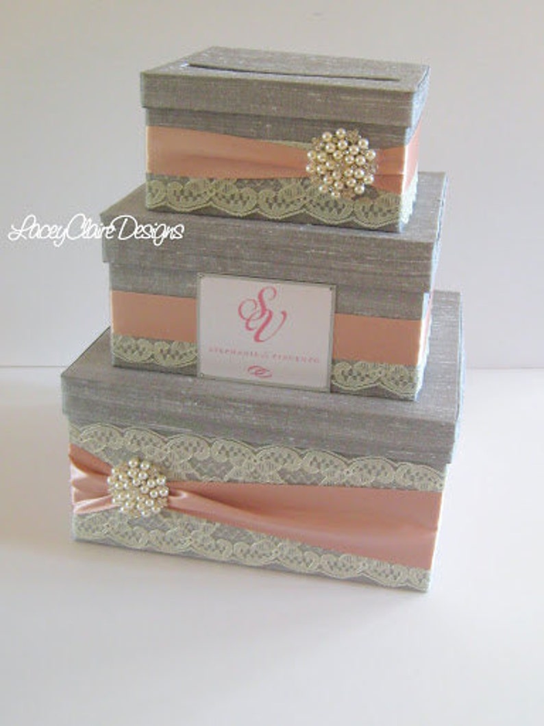 Wedding Gift Box, Card Box, Money Holder Custom Made image 2