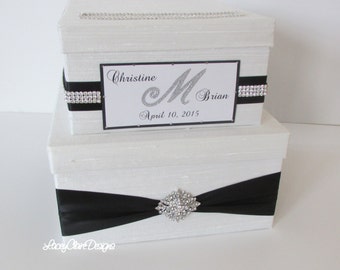 Wedding Card Box, Bling Card Box, Rhinestone Money Card Holder Custom Made