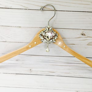 Wedding Hanger, Bridal Dress Hanger, Bridal Party Hangers, Bridesmaid Dress Hanger, Bling Rhinestone Hanger, Swarovski Crystal, Custom Made image 6