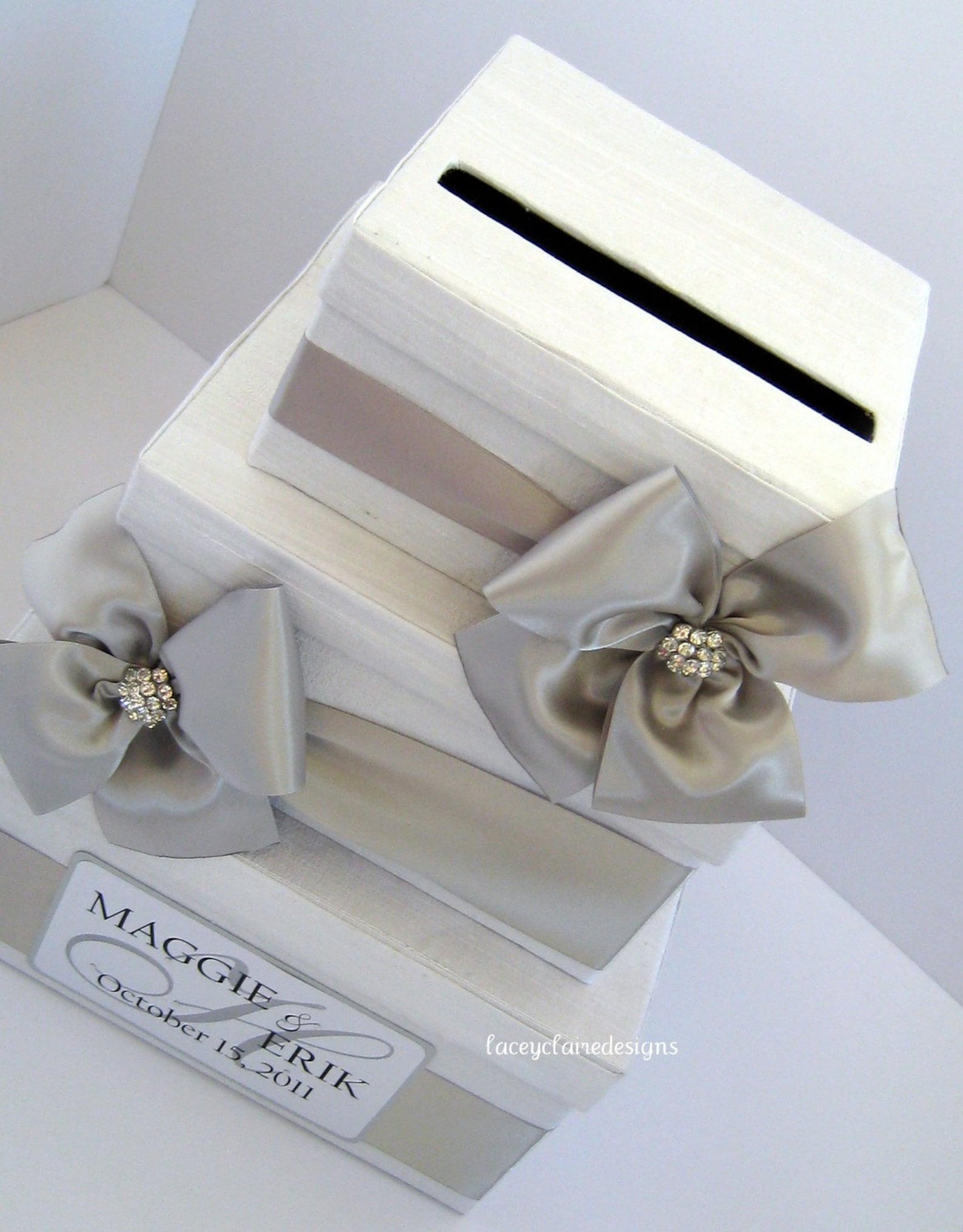 Wedding Card Box, Money Card Box, Gift Card Box, Card Holder, White