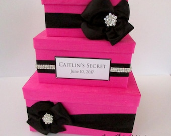 Wedding Card Box, Sweet 16 Card Holder, Victorias Secret Party, Bridal Shower Card Box, Custom  Made