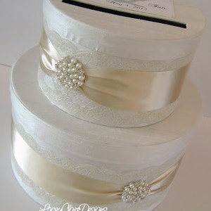 Lace Wedding Card Box Couture Card Holder Custom Made image 3