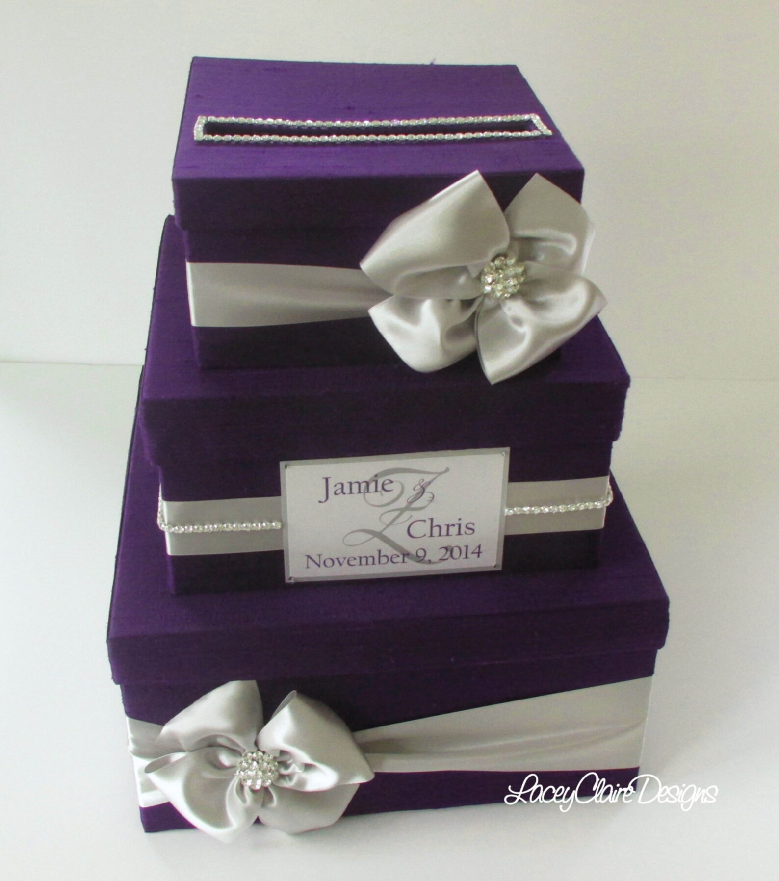 Wedding Gift Box Card Box for Wedding Purple Wedding Card Etsy