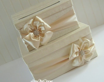 Modern Card box for Wedding, Cream Wedding Card Box, Box for Cards, Card Box with Slot, Card Holder, Card Box with Lock, Wedding Box, Custom