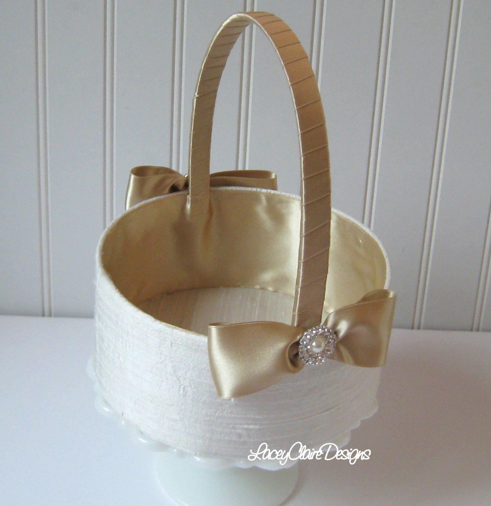 Flower Girl Basket Custom Made Basket for Flower Girl Etsy