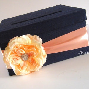 Boîte pour cartes de mariage, cadeau tableau affichage, boîte à carte avec fente, enveloppe boîte, cartes de conteneur, marine et pêche, fait sur mesure
