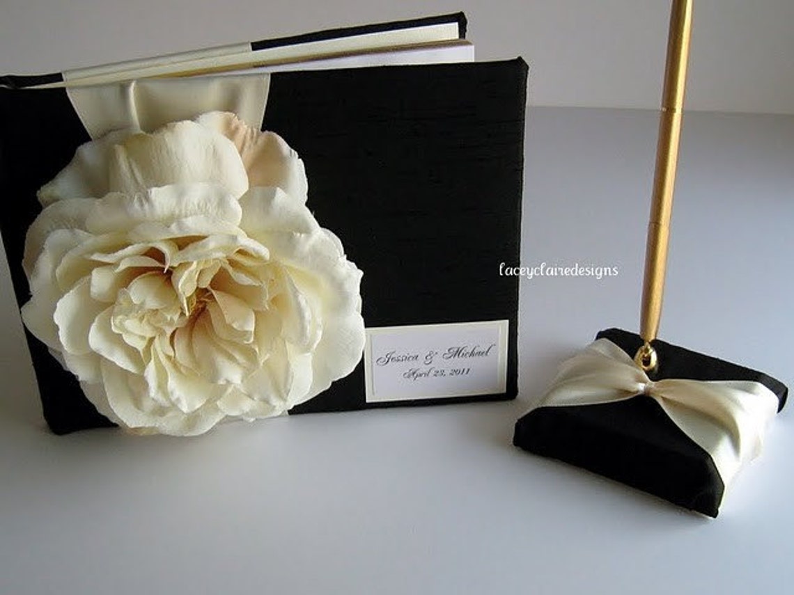 Wedding Guest Book & Pen Set Custom Made to Order Etsy