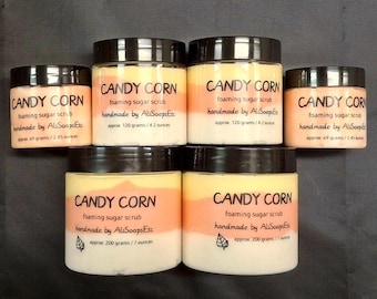 Halloween foaming sugar scrubs - candy corn OR vampire blood