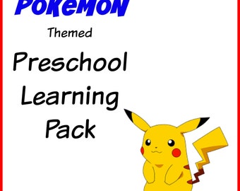 Pokemon Themed Preschool Learning Pack