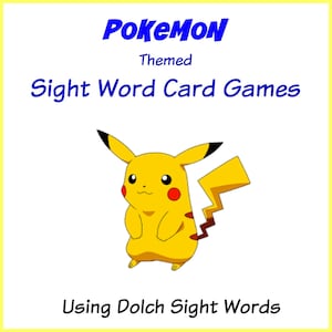 Pokemon Themed SIght Wort-Kartenspiele - Dolch SIght Words