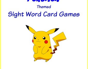 Pokemon Themed SIght Word Card Games - Dolch SIght Words