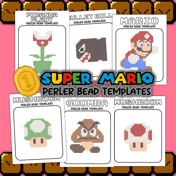 Super Mario Perler Bead Designs