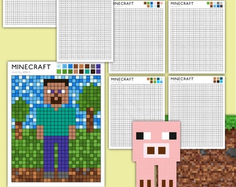 Minecraft Color by Letter Pages