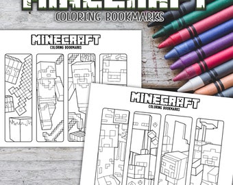 Minecraft Coloring Bookmarks