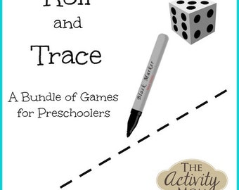 Roll and Trace Preschool Games Pack