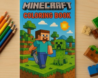 Coloring Book for Kids – Printable Pixel Art Pages with Steve, Alex, Mobs & More!