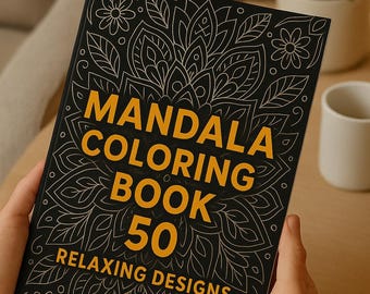 Libro da colorare Mandala / 50 disegni di rilassamento stampabili (PDF)