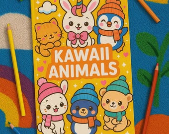 Kawaii Animal Coloring Pages – 20 Cute Illustrations (PDF Download)
