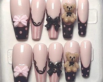 Nallebjörnspressnaglar: Rosa rosettnagelset