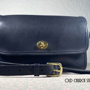 Vintage Coach Compartment Bag 9850 Leather Shoulder Handbag Purse Crossbody Rare