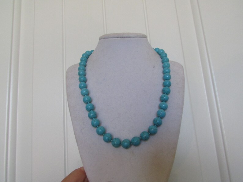 Turquoise Necklace,Round Necklace,Blue Necklace,Fashion Necklace