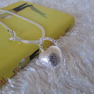 Heart Necklace,Heart Pendant, Sterling Silver Necklace,Gift,Birthday,Gift, And New SilverSilk Chain!
